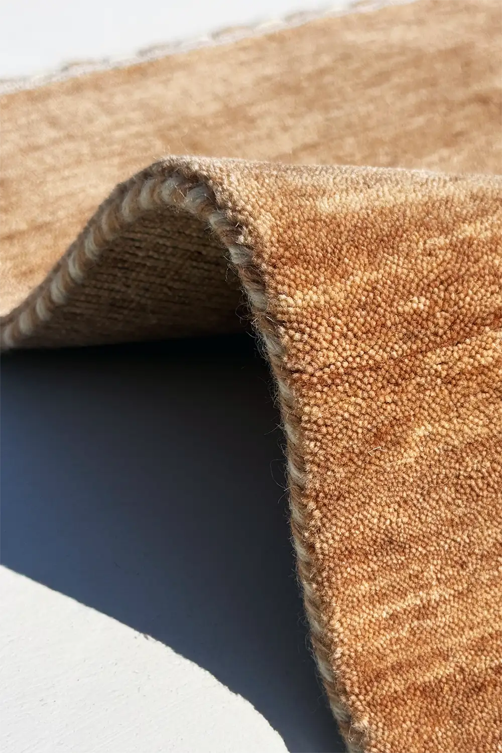 Camel Haven hand-loomed wool rug