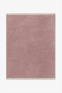 mauve pink wool hand-knotted modern boho area rug