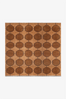 Honey Gold Octagon Link Square Hand-Knotted Wool Rug