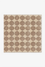 Ivory Octagon Link Square Hand-Knotted Wool Rug