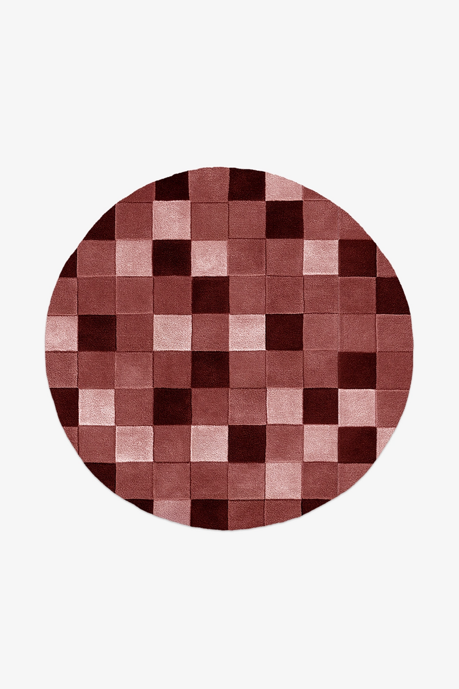 Large Checked Circle Rug Round Rugs | Round Wool Area Rugs | JUBI · JUBI