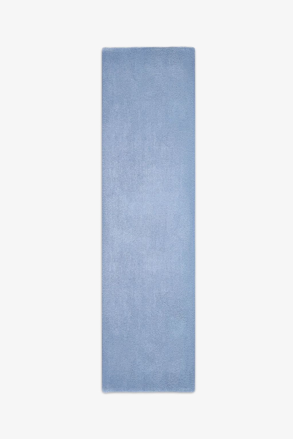 solid baby blue wool runner rug