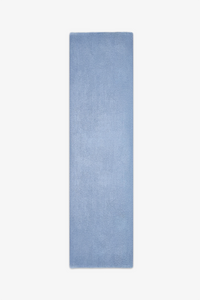 solid baby blue wool runner rug