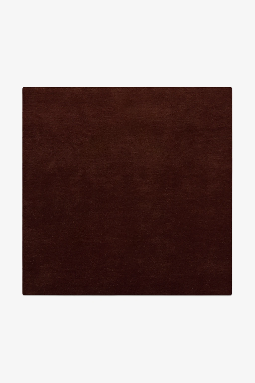 Chocolate Brown Square Hand-Tufted Wool Rug