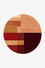 Sunset Mosaic Round Hand Tufted Wool Rug