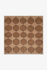 Taupe Octagon Link Square Hand-Knotted Wool Rug