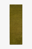 Olive Hand-Tufted Wool Runner Rug