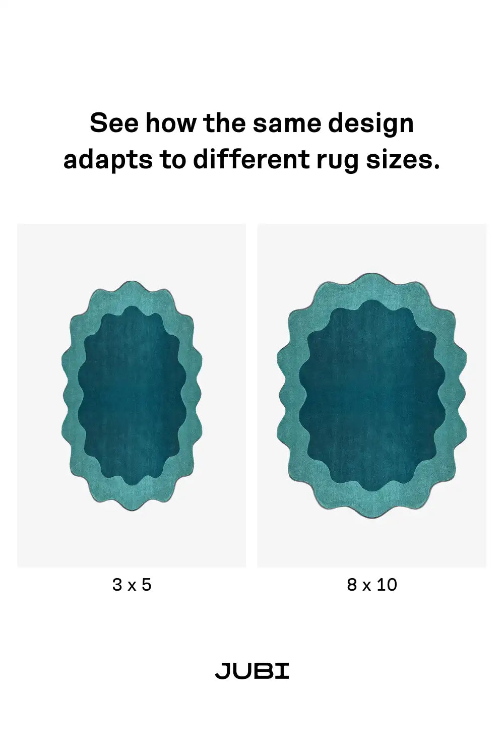 Scallop Oval Hand Tufted Wool Rug
