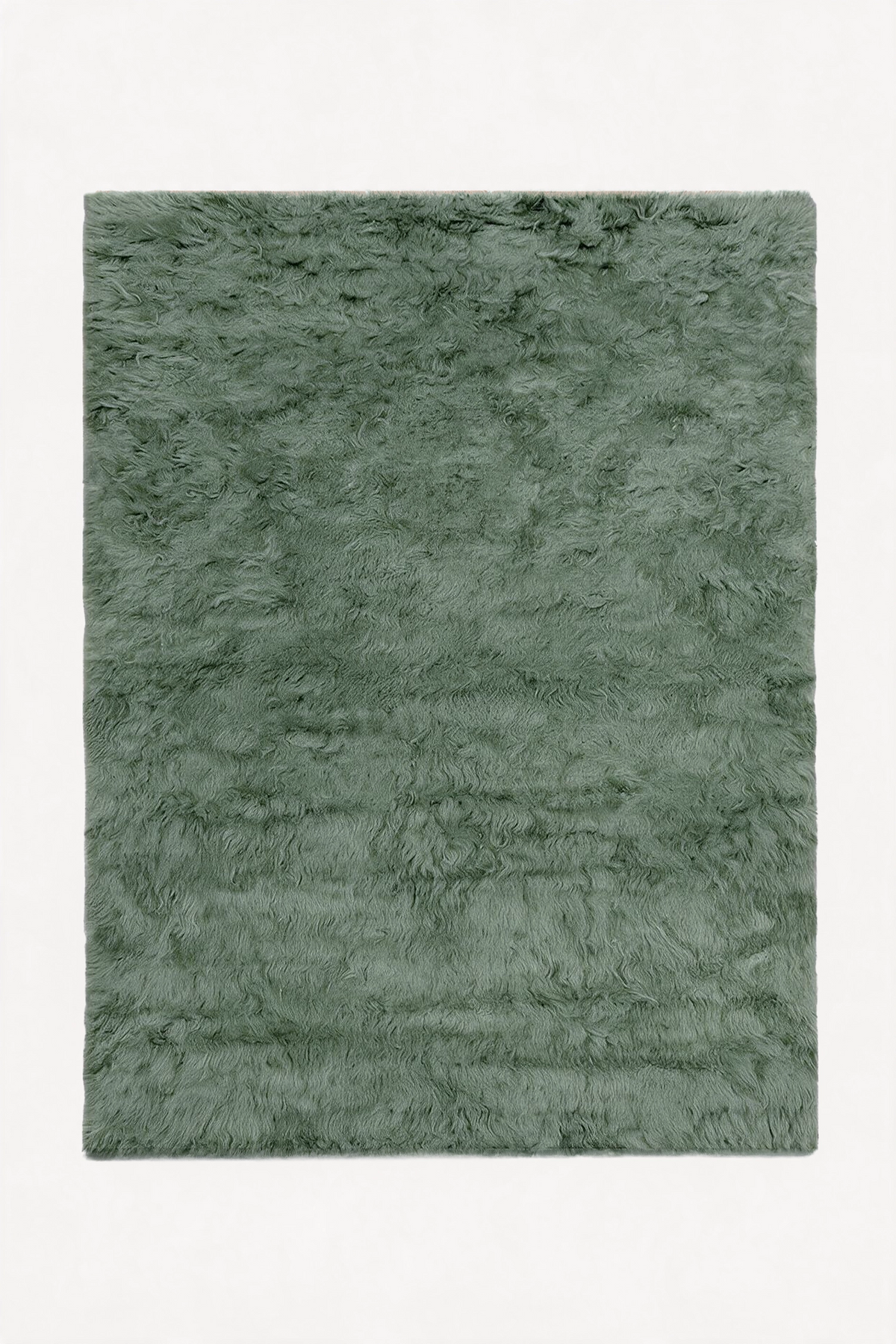 Sage Hand-Knotted Shag Wool Rug