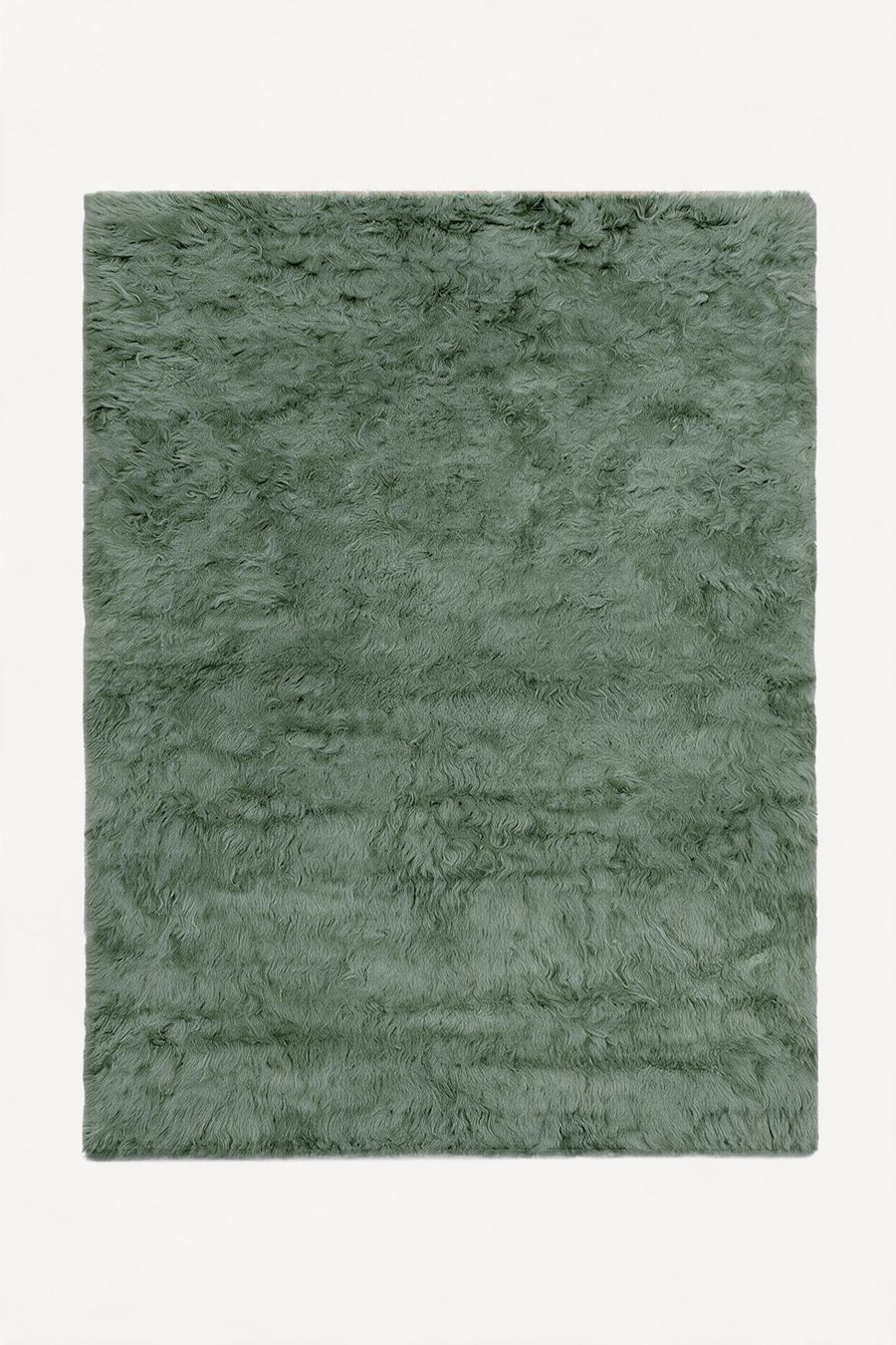 Sage Hand-Knotted Shag Wool Rug