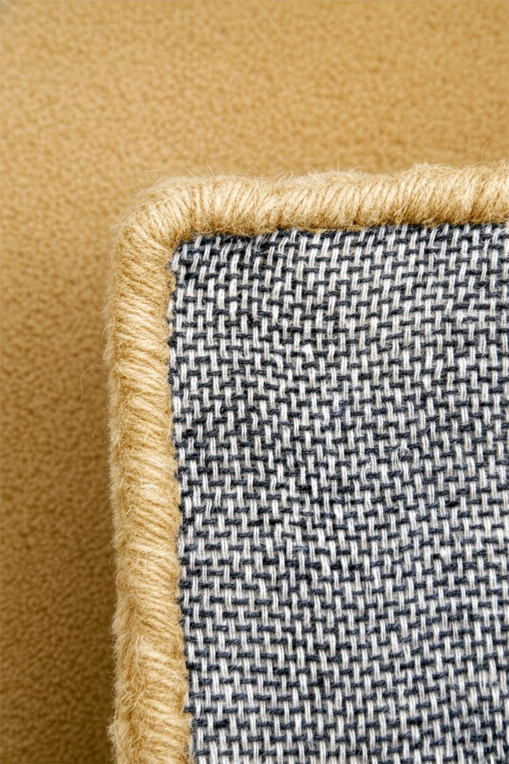 Butter Yellow Square Hand-Tufted Wool Rug