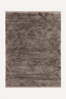 Taupe Hand-Knotted Shag Wool Rug