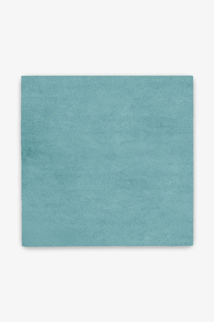 Customizable Solid Color Square Tufted Wool Rug