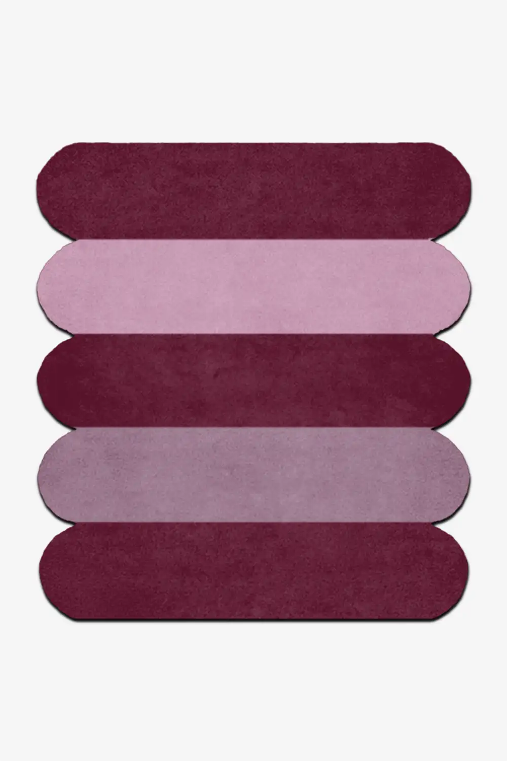 unique pink, purple, and mauve wool custom rug