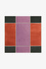 Violet Axis Square Hand-Tufted Wool Rug