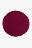 Burgundy Round Hand Tufted Wool Rug