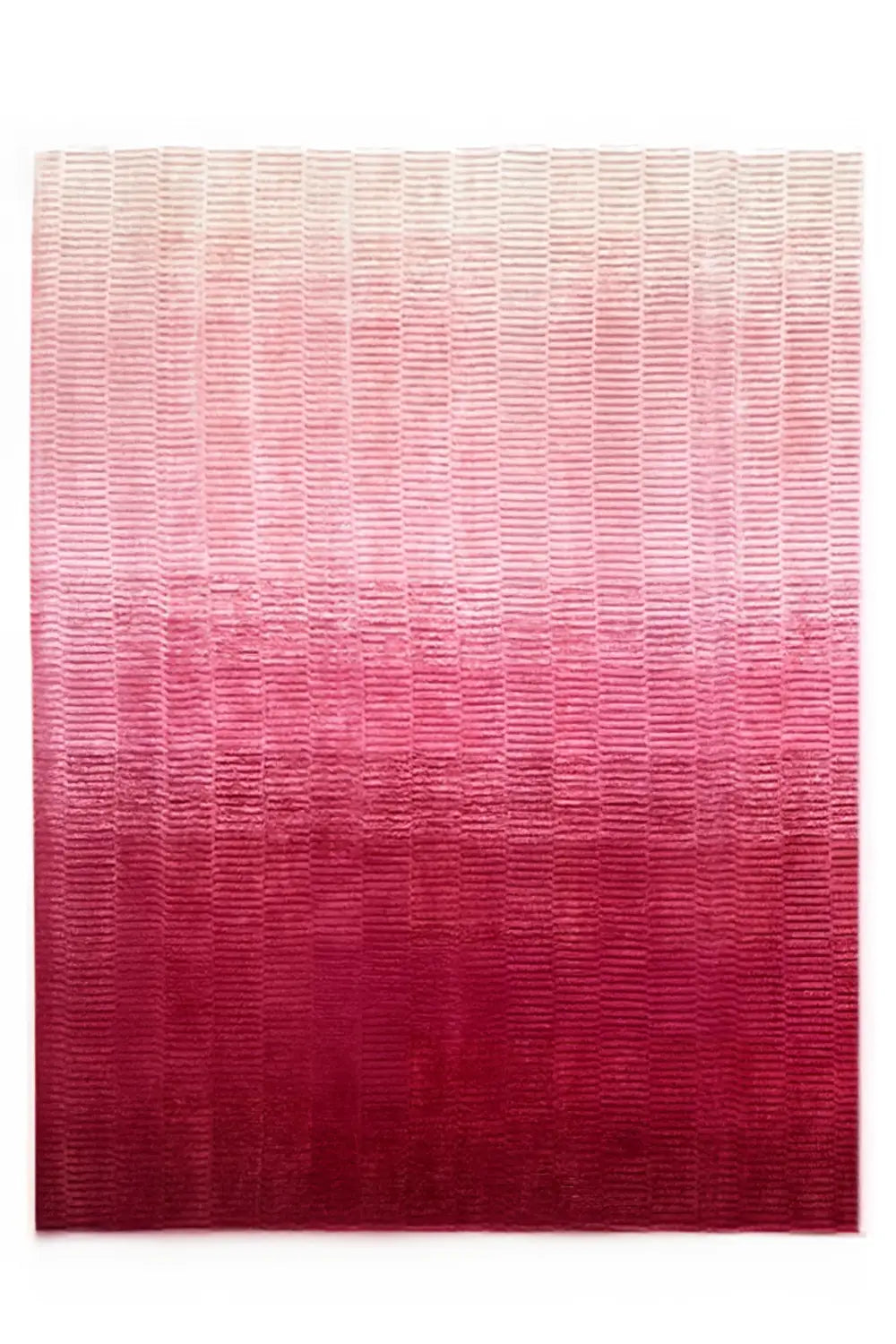 Pink Ombre Hand Loomed Wool Rug - Soft Modern Pink Area Rug
