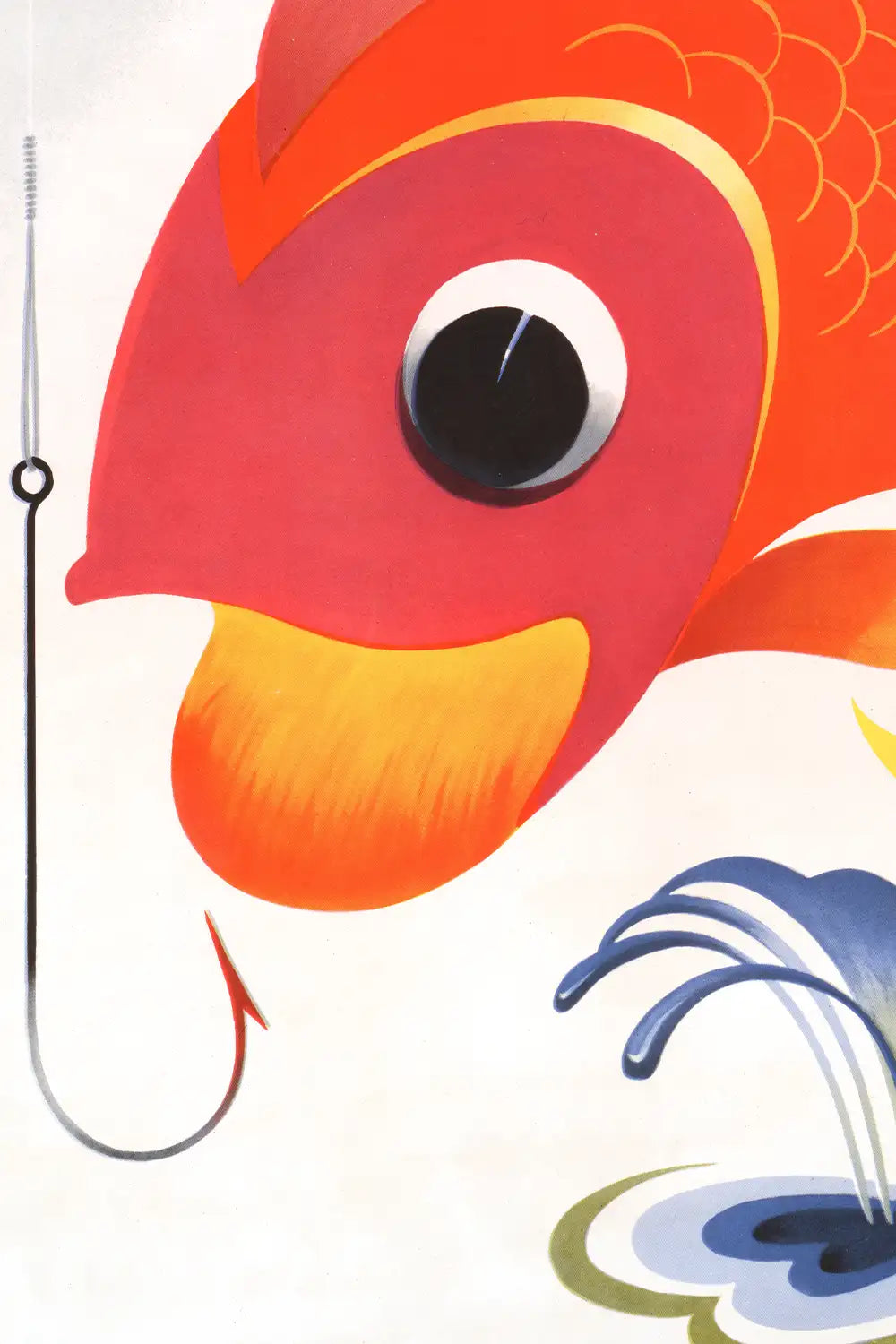 Retro fish illustration with bold typography and a Keep Your Mouth Shut message
