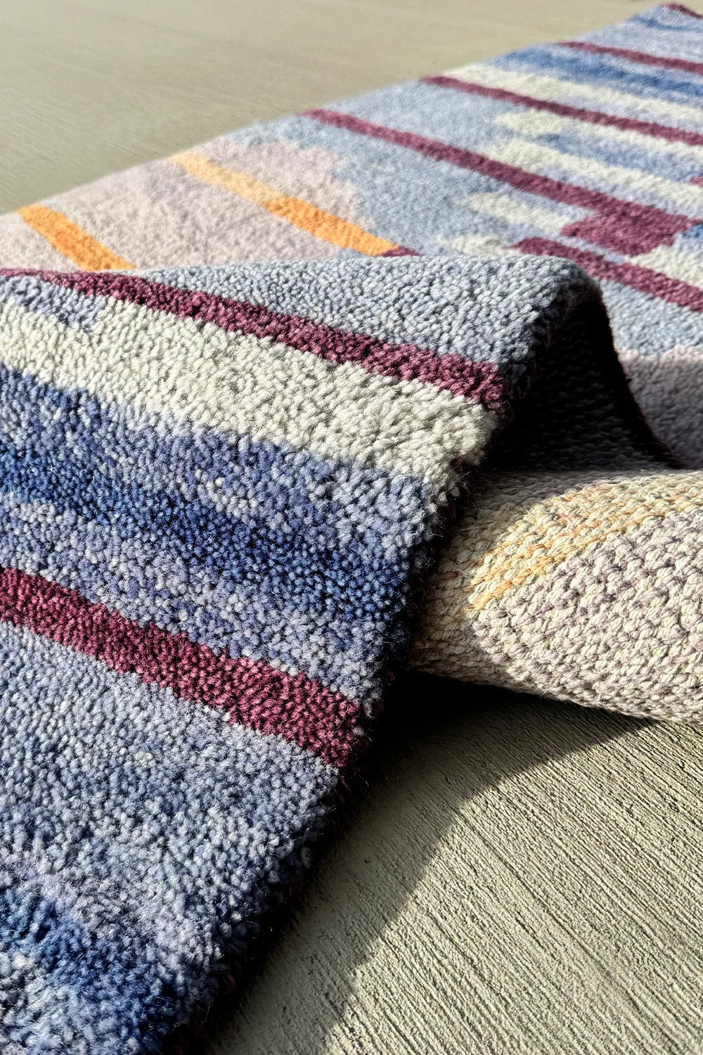 High-quality wool rug with an intricate abstract pattern for modern spaces