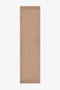 Warm camel beige runner rug styled for cozy hallways and small entryways, available in 2x8 and 3x12 runner rug sizes light brown