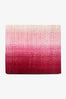 Pink Ombre Hand-Loomed Wool Square Rug