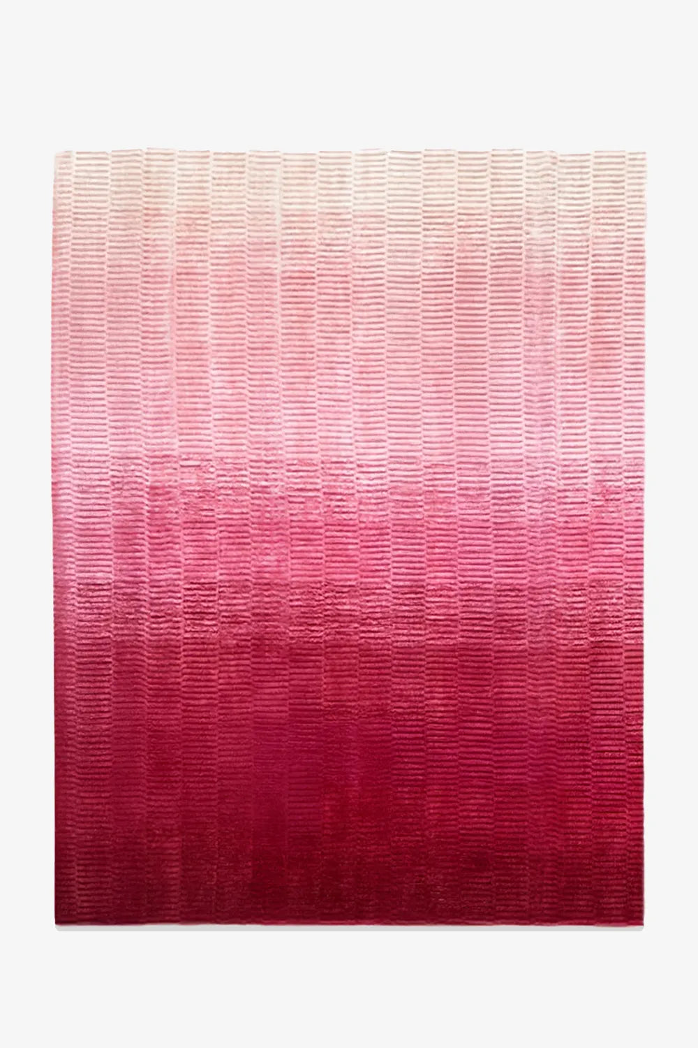 Pink Ombre Hand Loomed Wool Rug