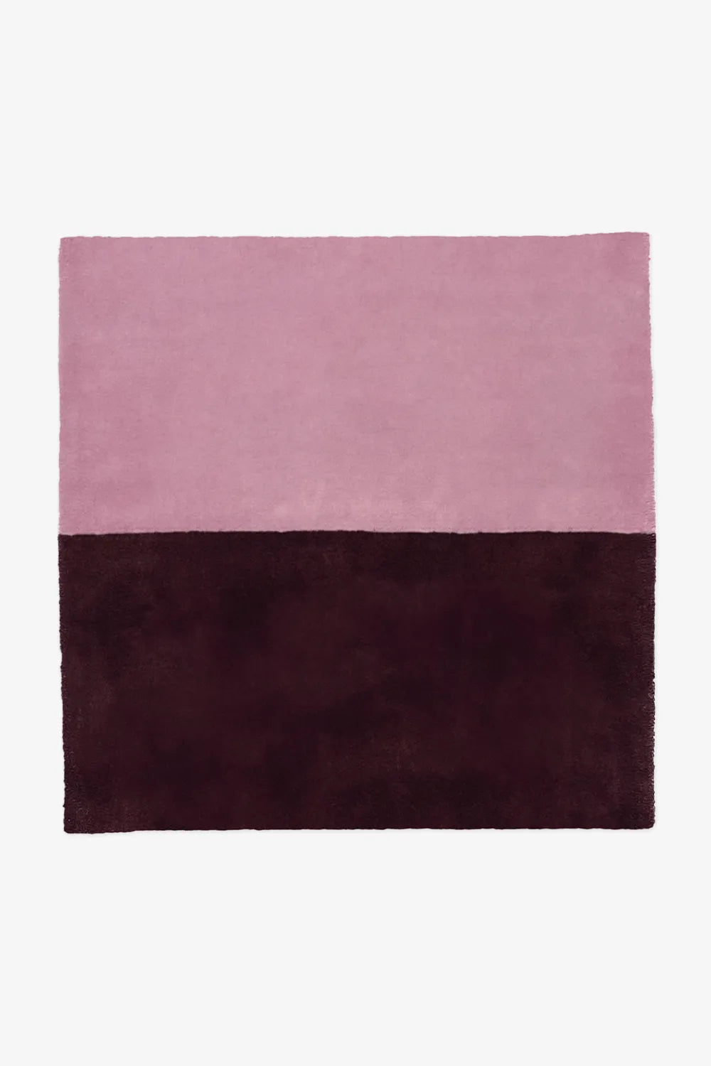 Classic Color Block Hand Tufted Wool Square Rug
