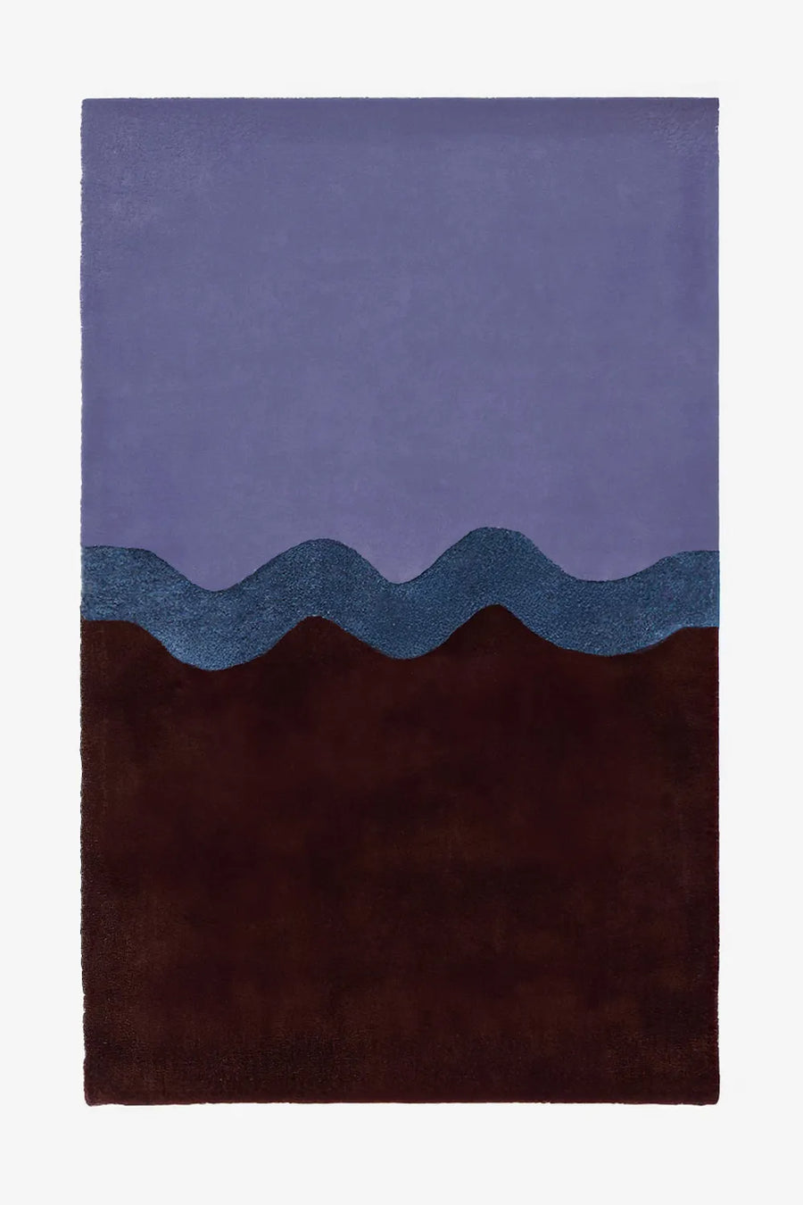 Neapolitan Blue and Brown Hand Tufted Wool Rug