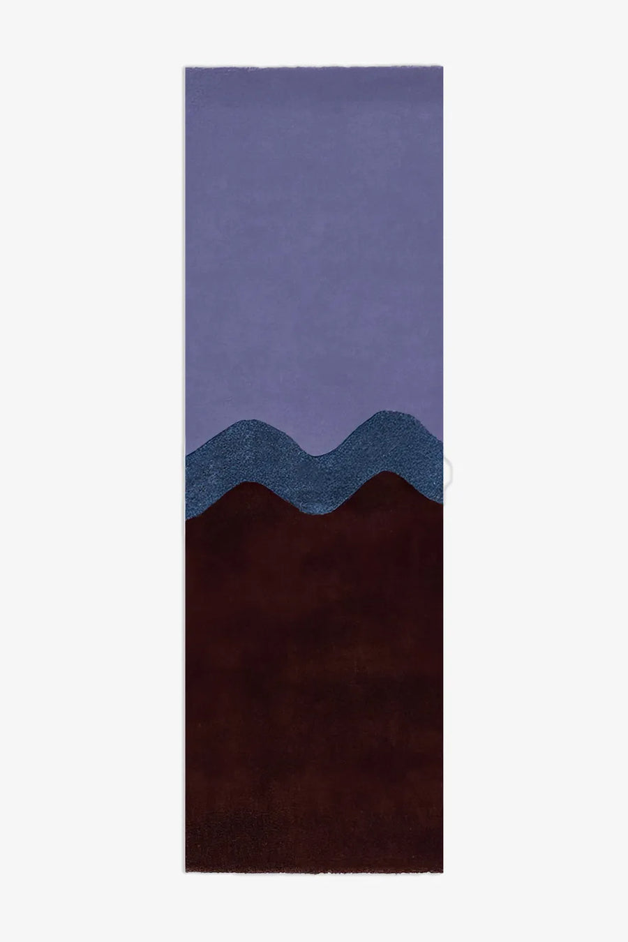 Neapolitan Blue and Brown Hand Tufted Wool Runner Rug