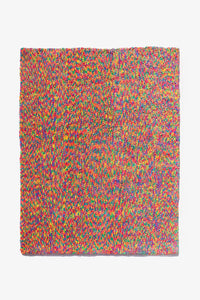Multicolor recycled wool tufted rug with speckled texture, ideal for funky rugs, modern wool rugs, or sustainable area rugs for living rooms