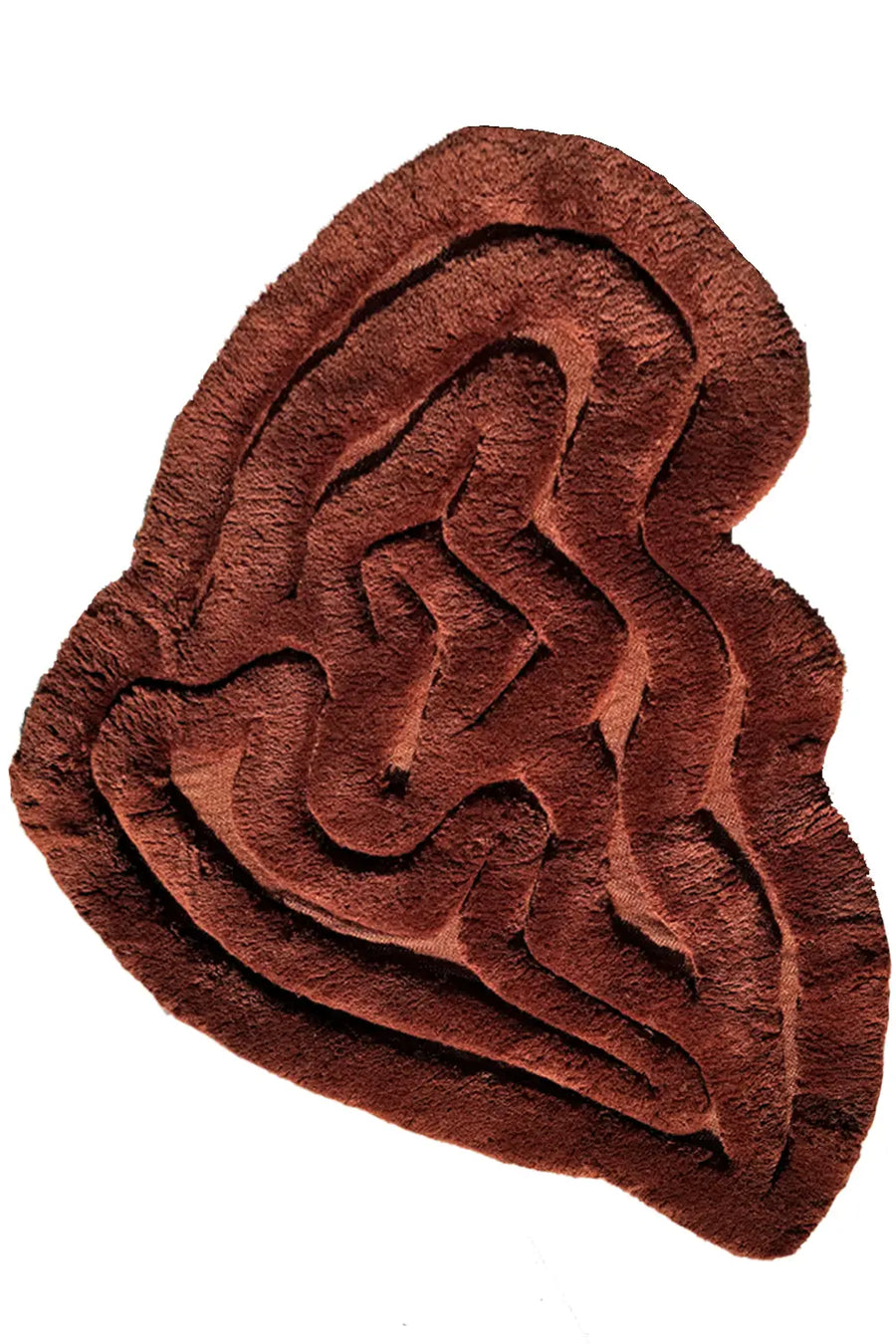 Rolling Tides Organic Shaped Shag Wool Rug