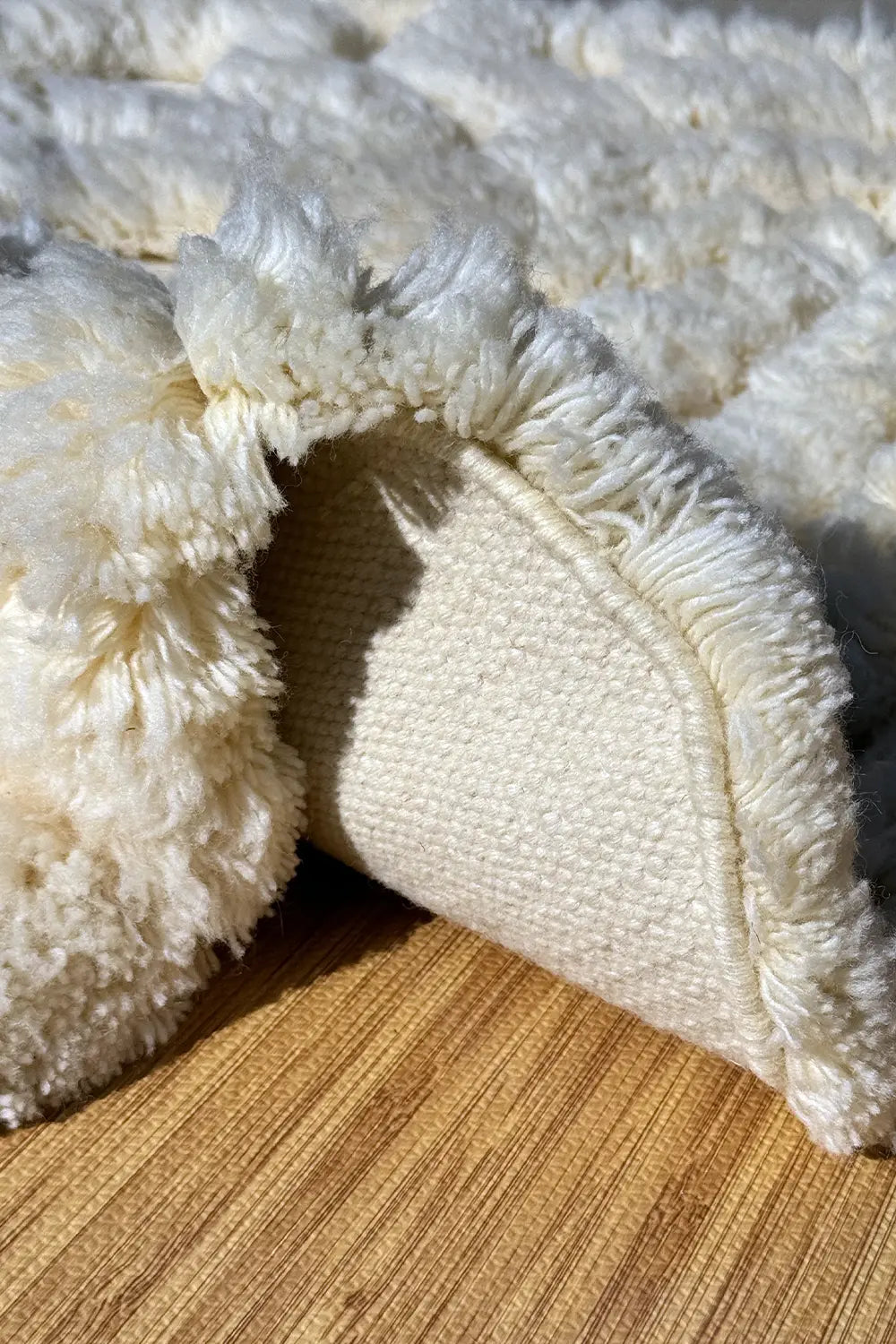 Rolling Tides Organic Shaped Shag Wool Rug
