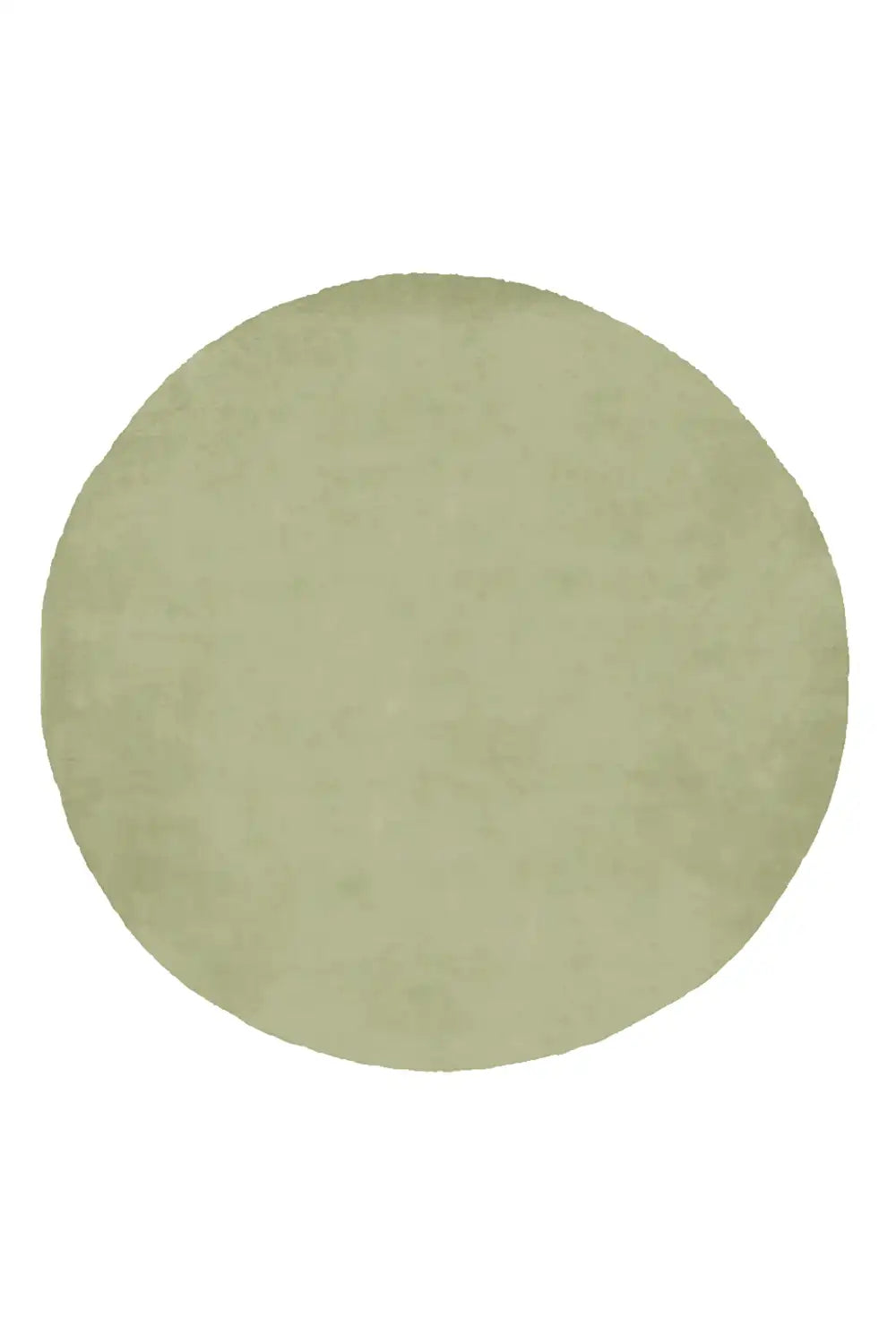 8 ft sage green round rug with minimalist design and soft wool pile, perfect for Japandi-style interiors