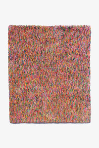 Tropical rainbow cotton rug with vibrant tones, perfect for kids area rugs, colorful 5x7 rugs, or boho throw rugs in eclectic interiors