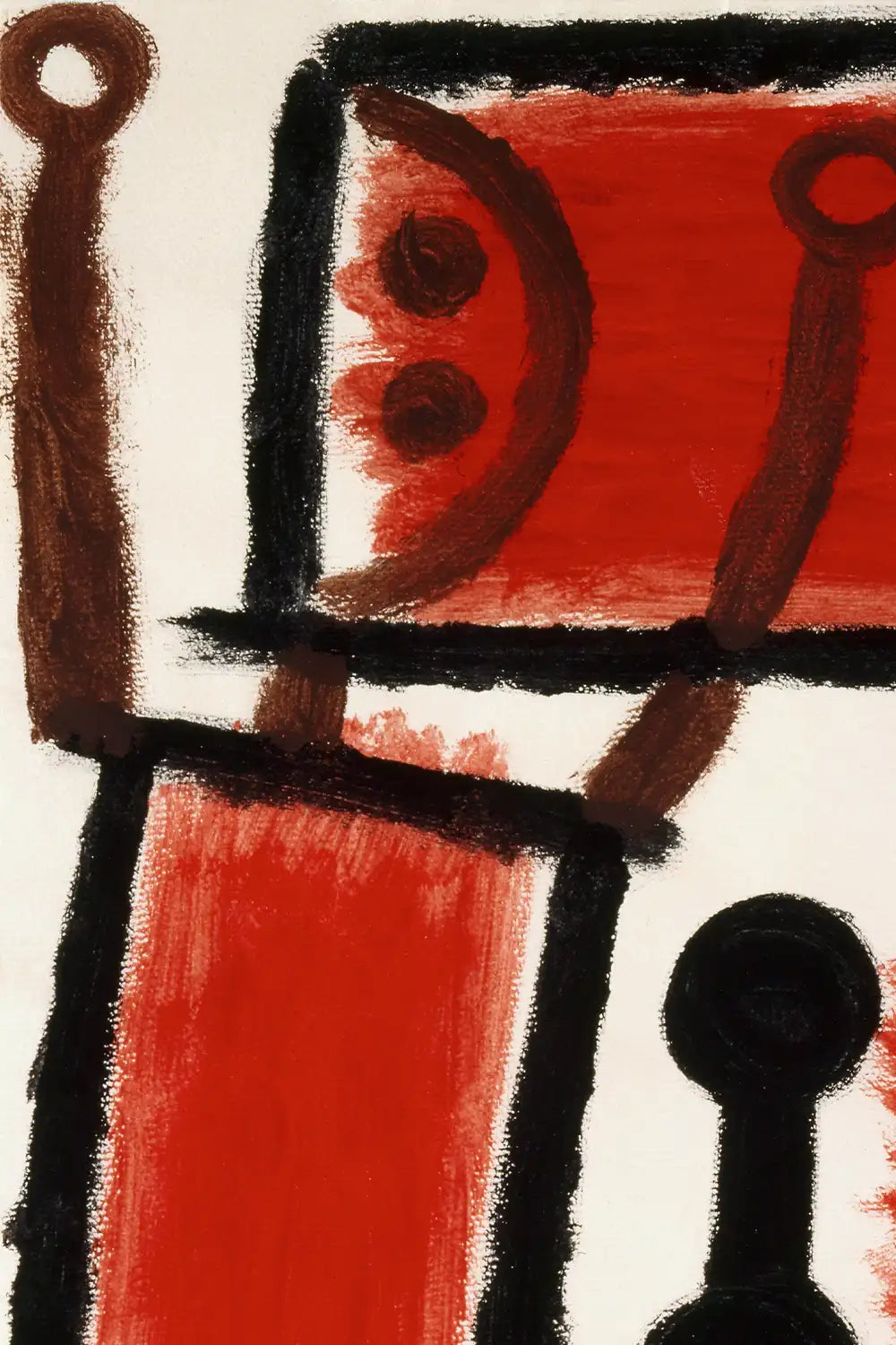 Geometric Bauhaus-inspired artwork by Paul Klee featuring bold brushstrokes
