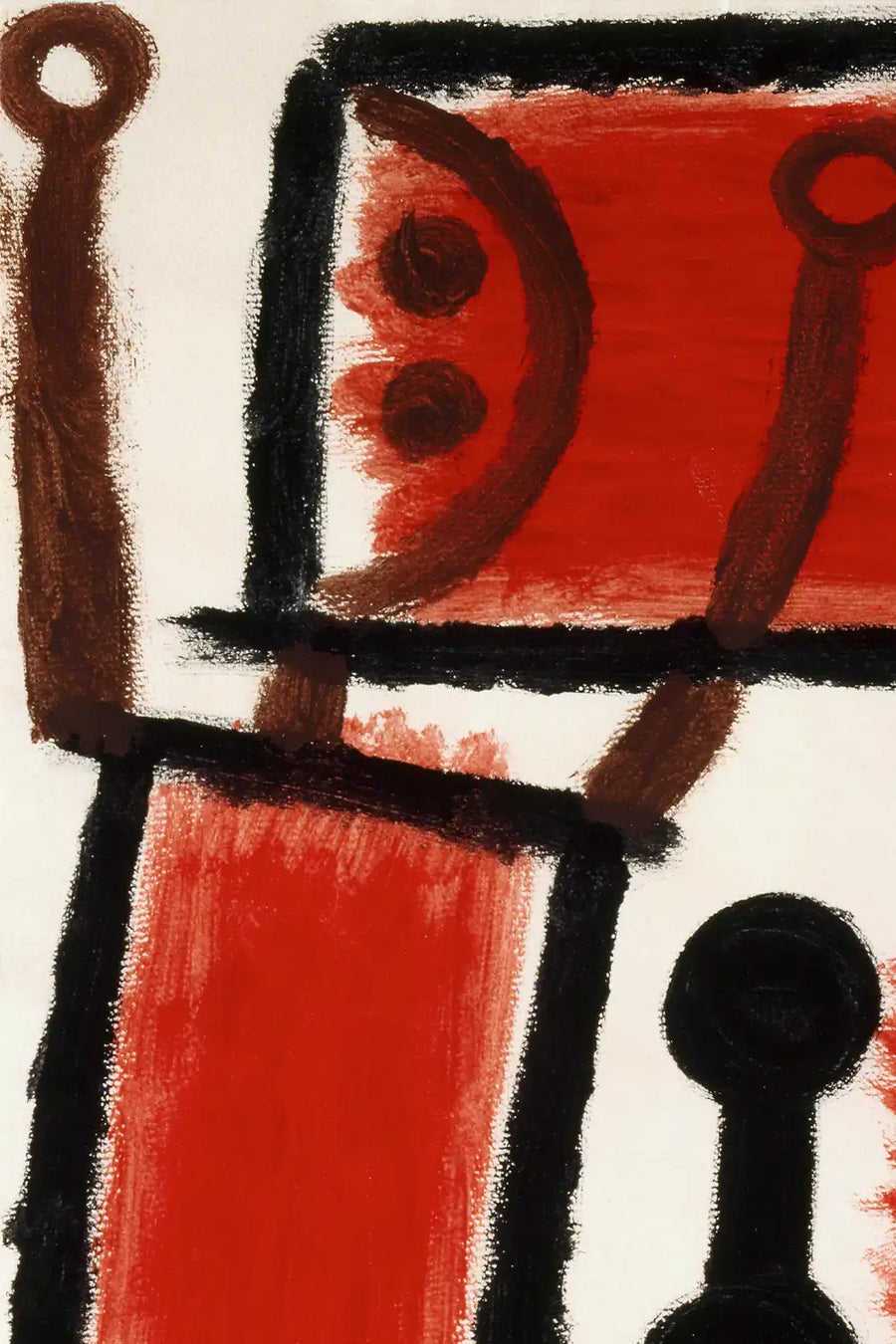 Geometric Bauhaus-inspired artwork by Paul Klee featuring bold brushstrokes
