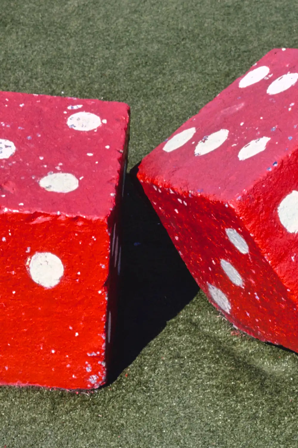 John Margolies' Americana photography capturing playful dice sculpture
