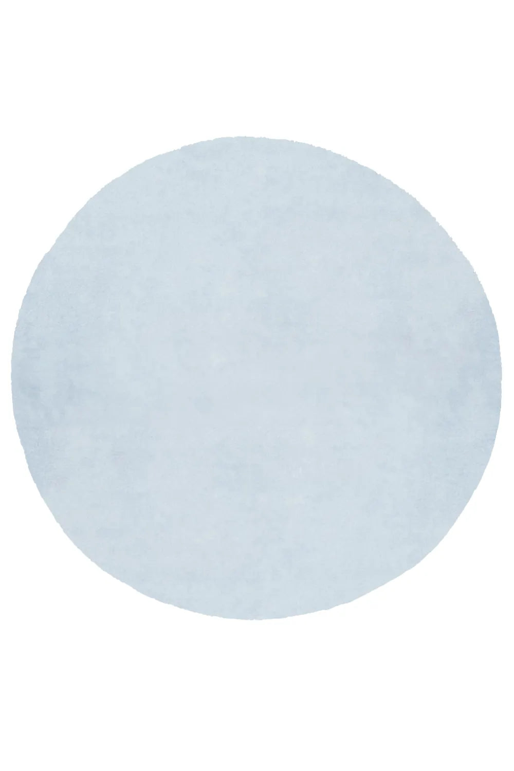 Custom Handmade Solid Color Round Wool Rug baby blue