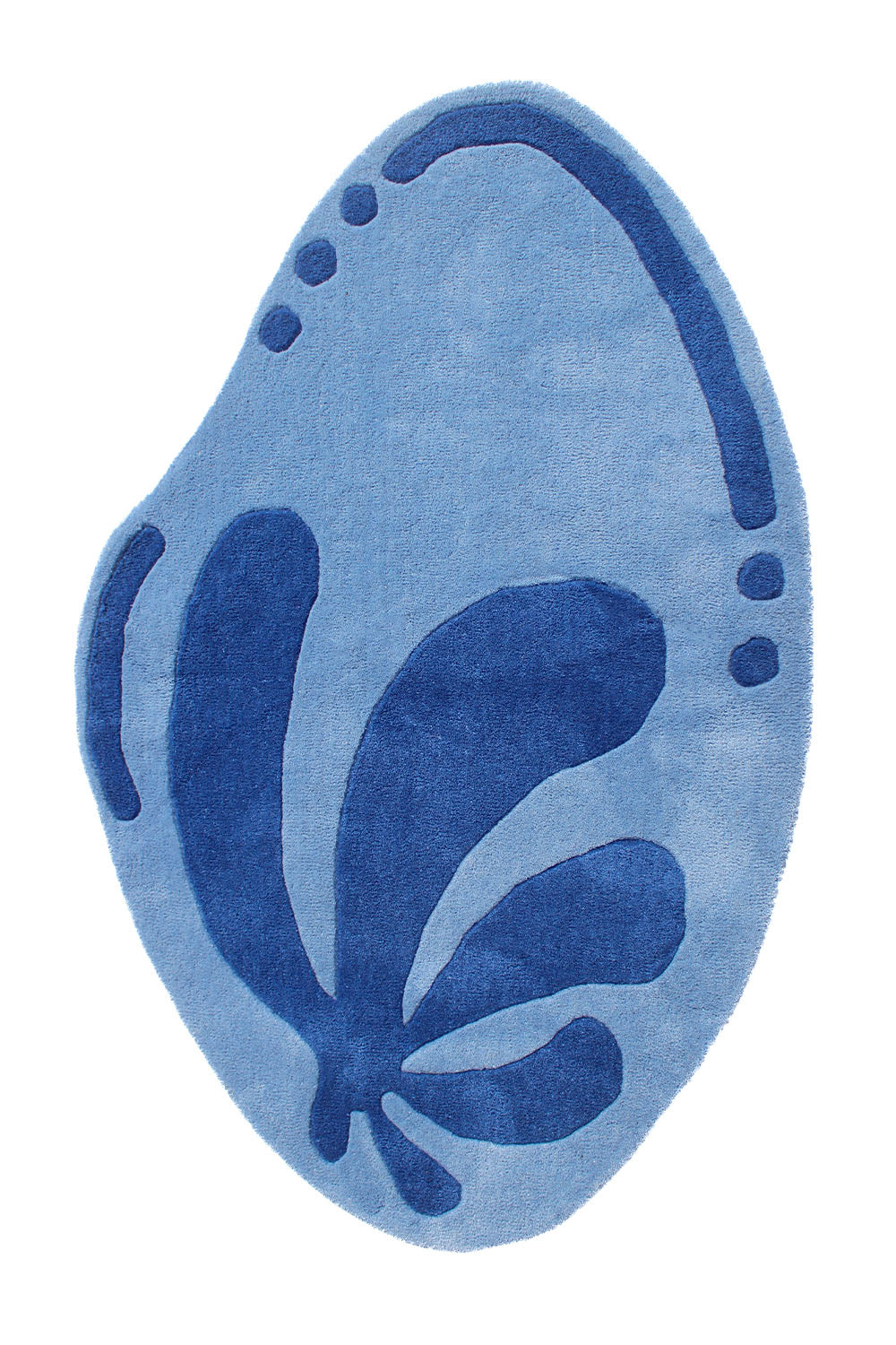 Floral Lagoon Hand Tufted Wool Rug in Blue by Jubi