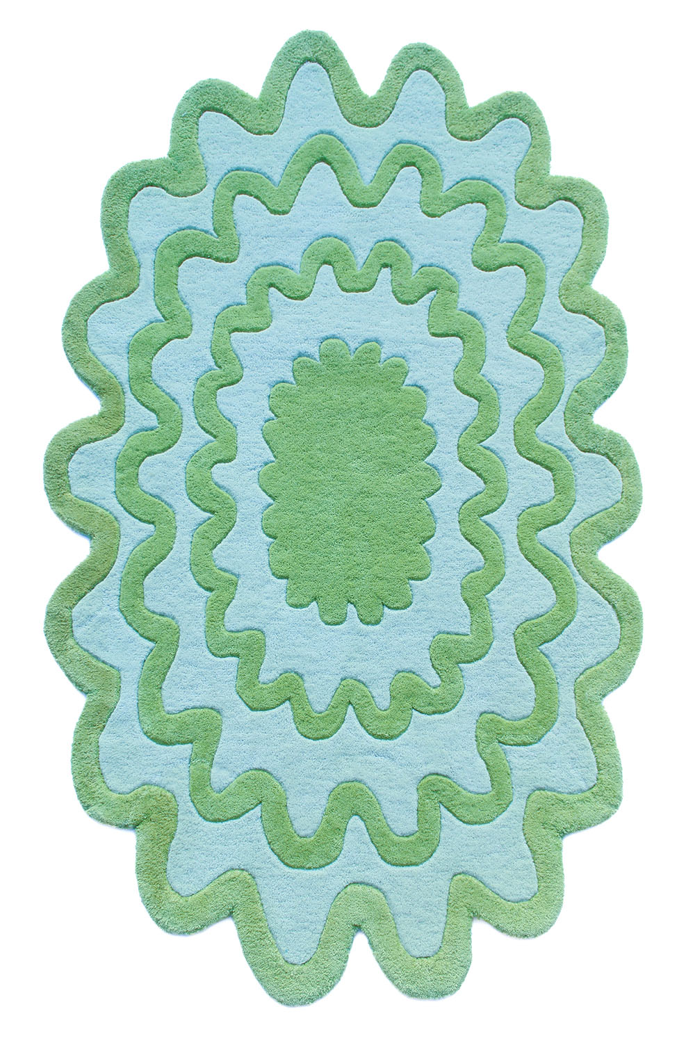 Burst Tufted Rug in Teal