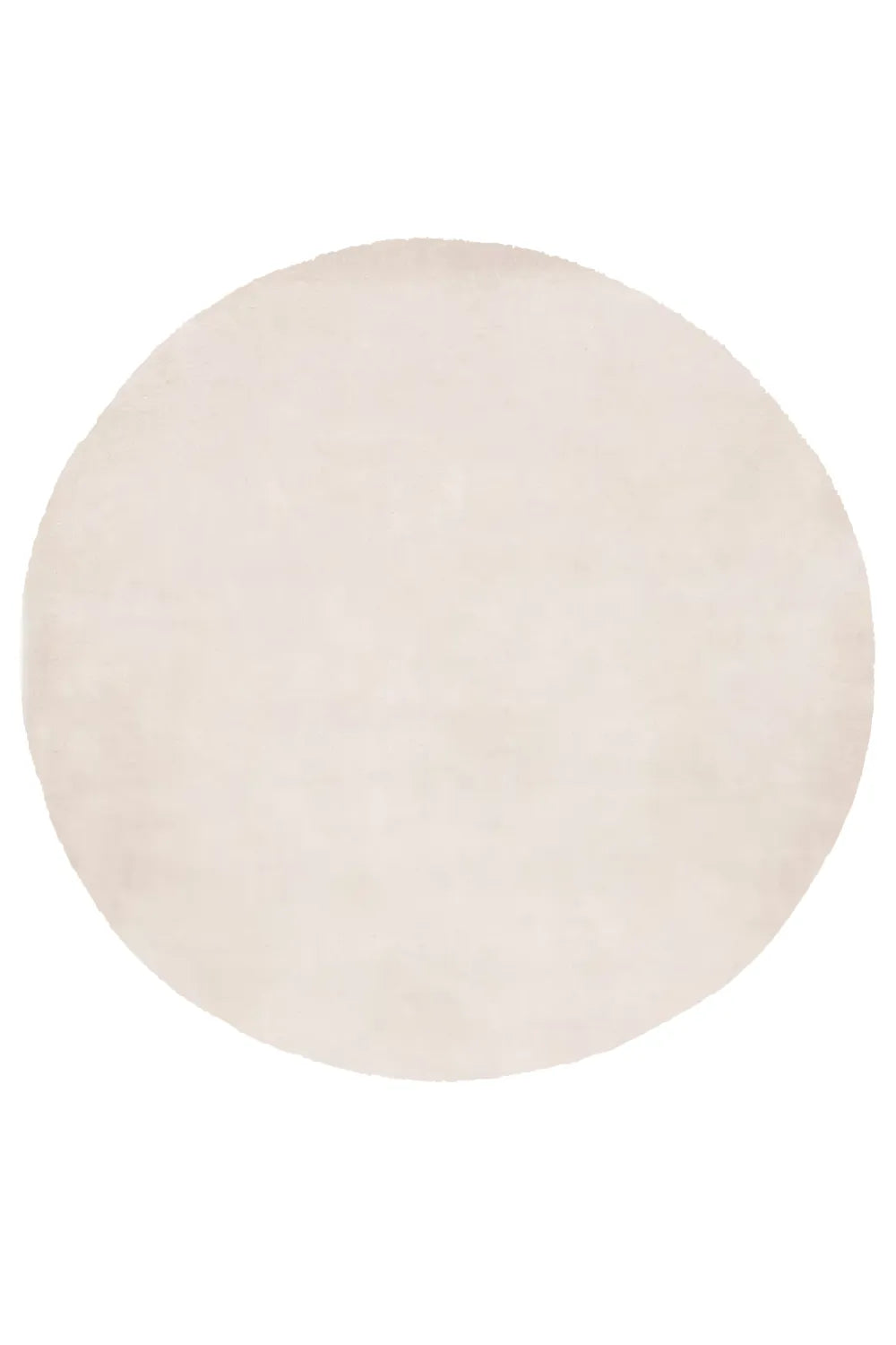 Custom Handmade Solid Color Round Wool Rug Neutral White Tan