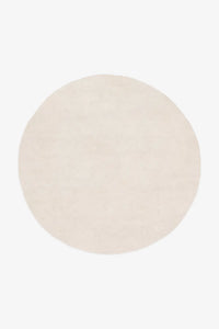 Minimal cream round area rug for neutral interiors, available in 6ft and 8ft round options