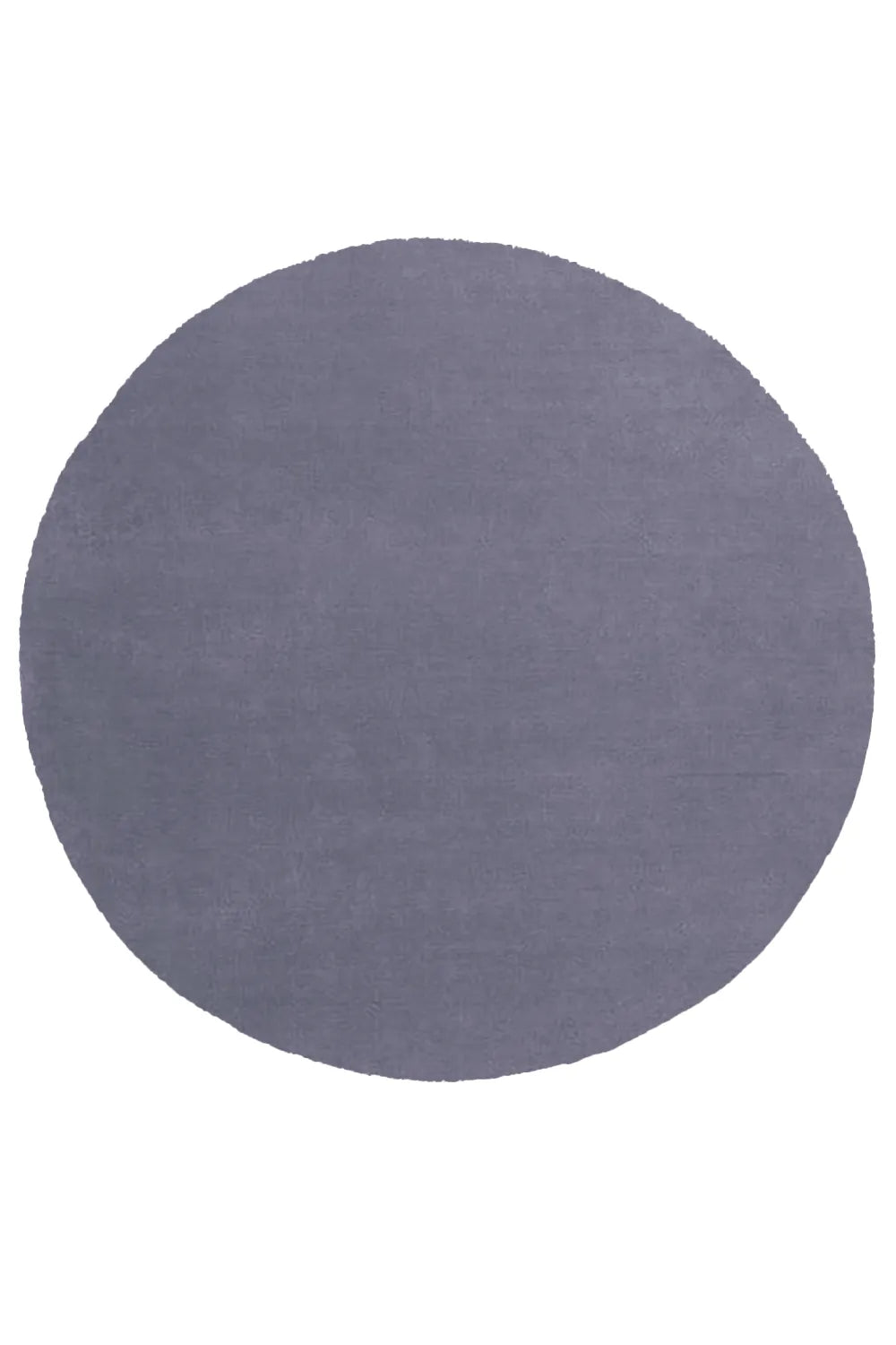 Custom Handmade Solid Color Round Wool Rug navy