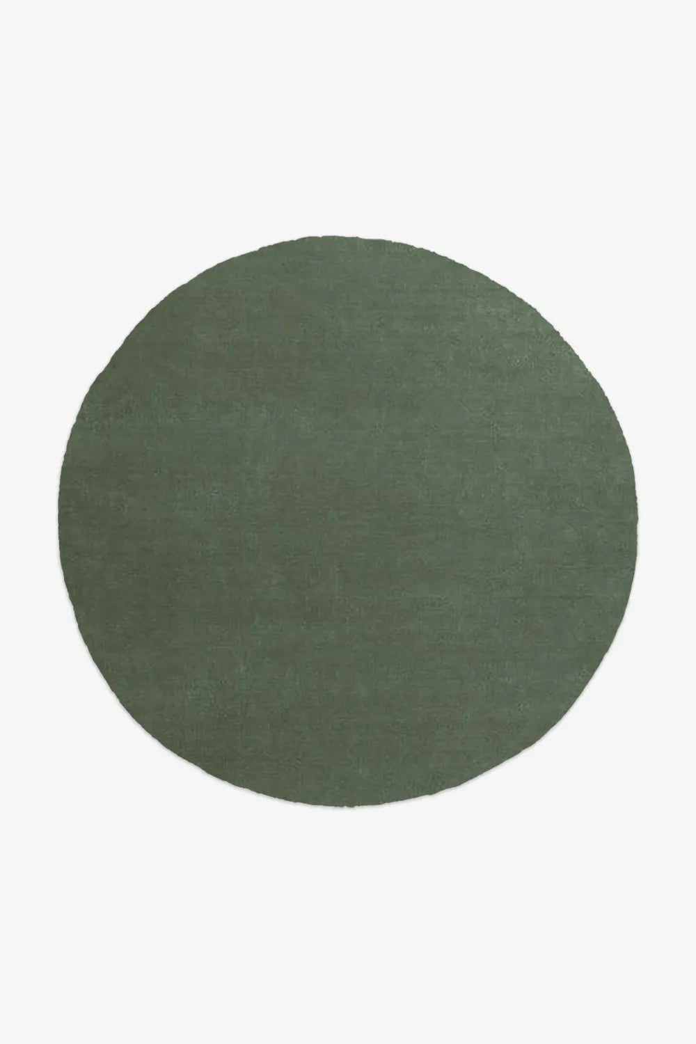 7x7 earthy forest green round wool rug perfect for cozy modern living rooms