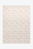 Soft Cream Checkered Hand Tufted Wool Rug