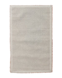 Back texture view of Organic Fusion Hand Tufted Wool Rug brown black blue burgundy