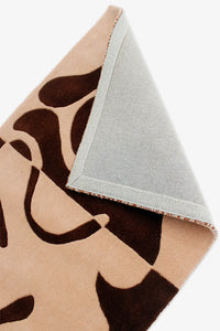 Close-up texture view of Organic Fusion Brown Hand Tufted Wool Rug