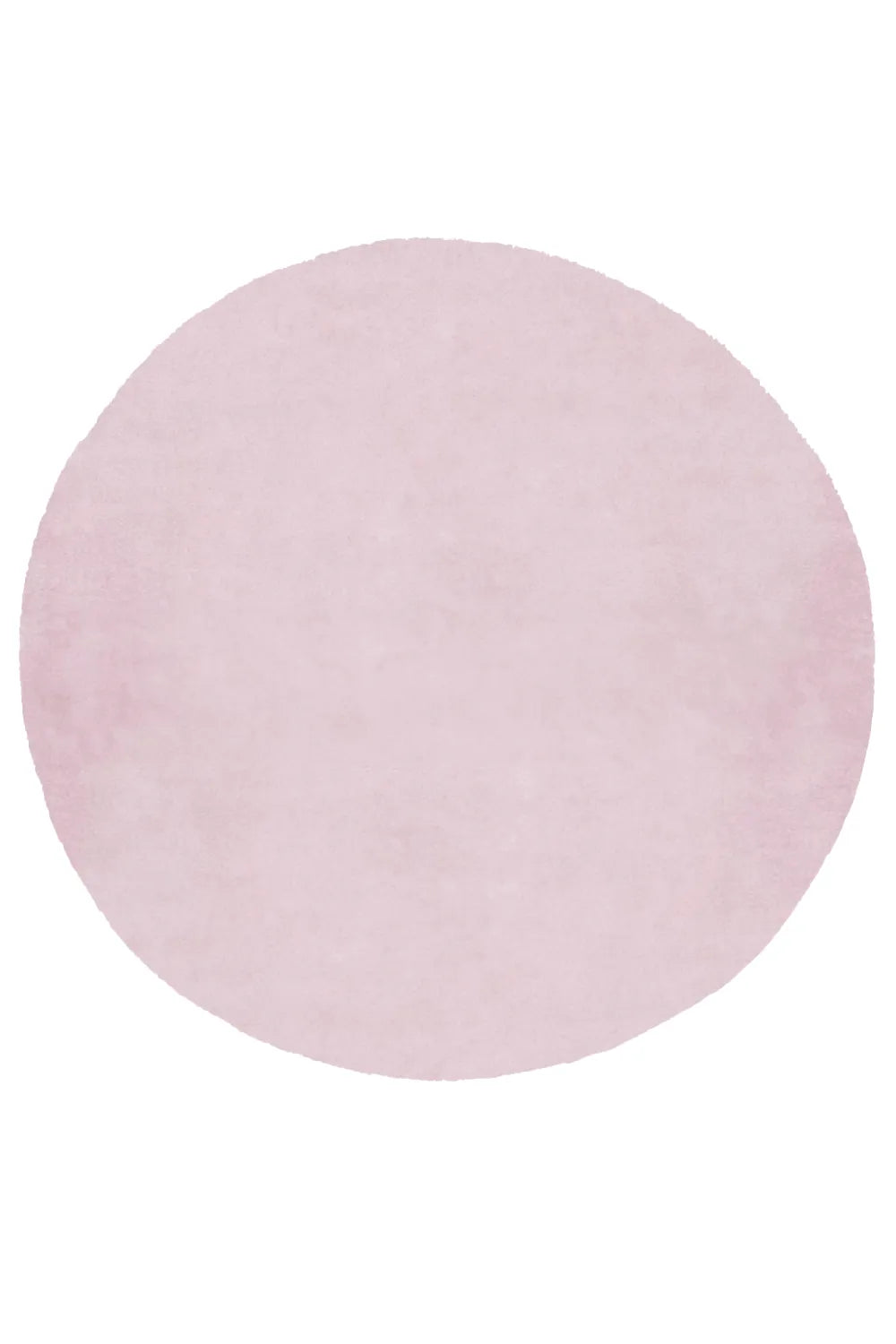 Custom Handmade Solid Color Round Wool Rug Pink