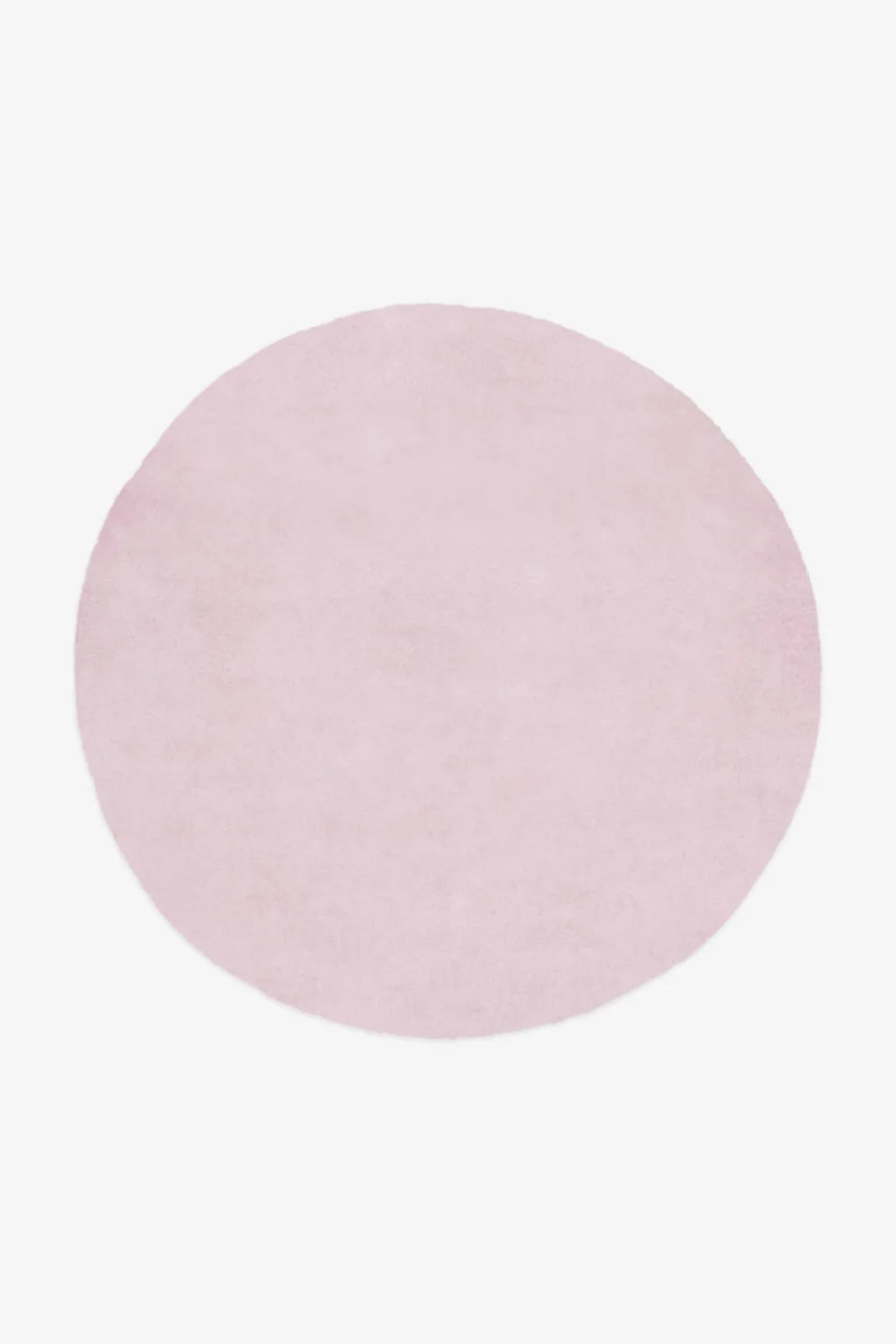 Modern 5x5 light pink round wool rug for colorful small spaces