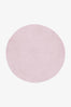 Light Pink Round Hand Tufted New Zealand Wool Rug